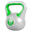 Kettlebell Trendy - Kunststof - 16 kg - Grijs - Groen