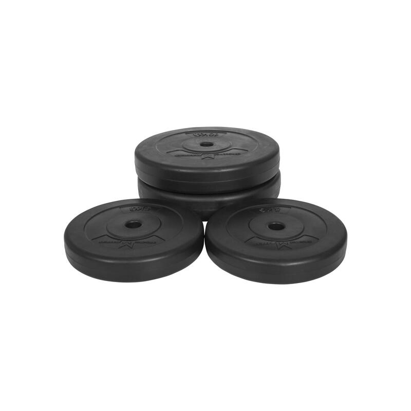 Gyronetics Halterschijven Set 30 kg - Bundel - 2 x 5 & 2 x 10 kg - Kunststof -