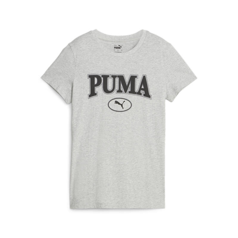 T-Shirt PUMA SQUAD Print para mulher PUMA Light Gray Heather