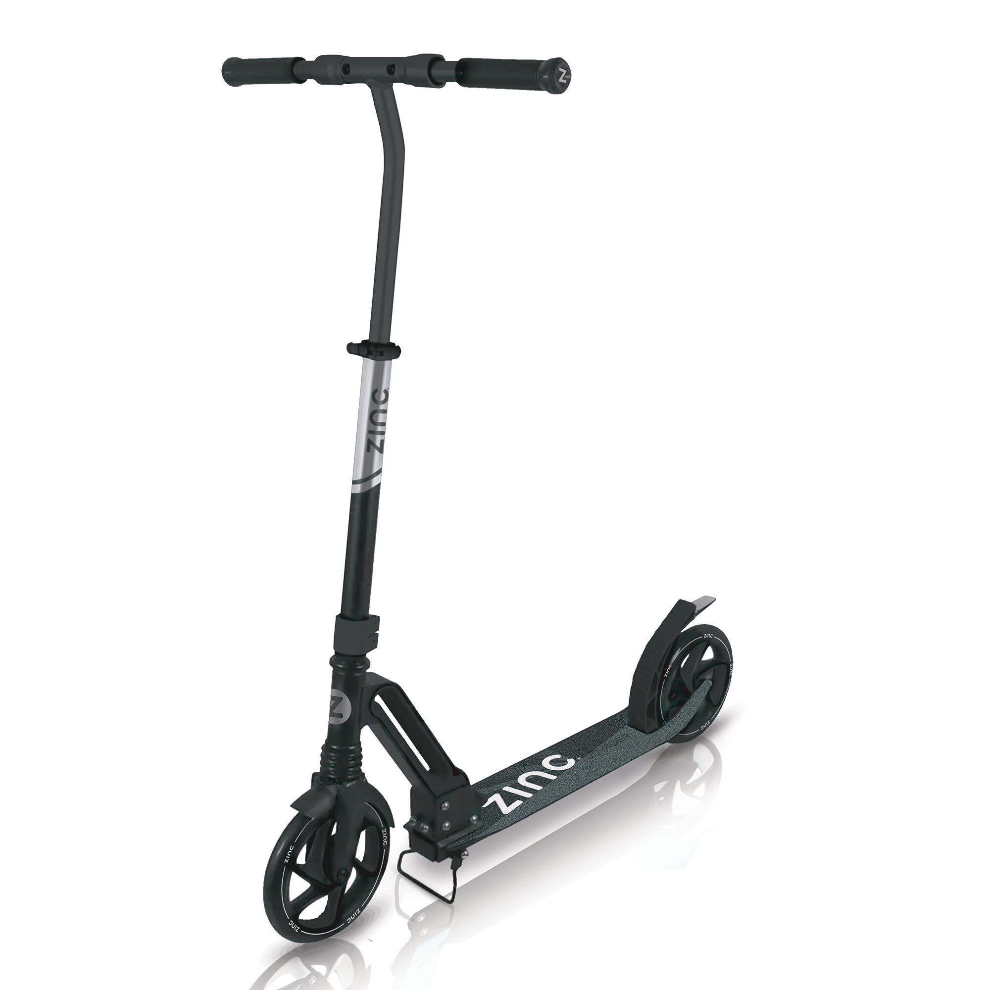 Zinc Voyager Big Wheel Folding Scooter - Black 1/5