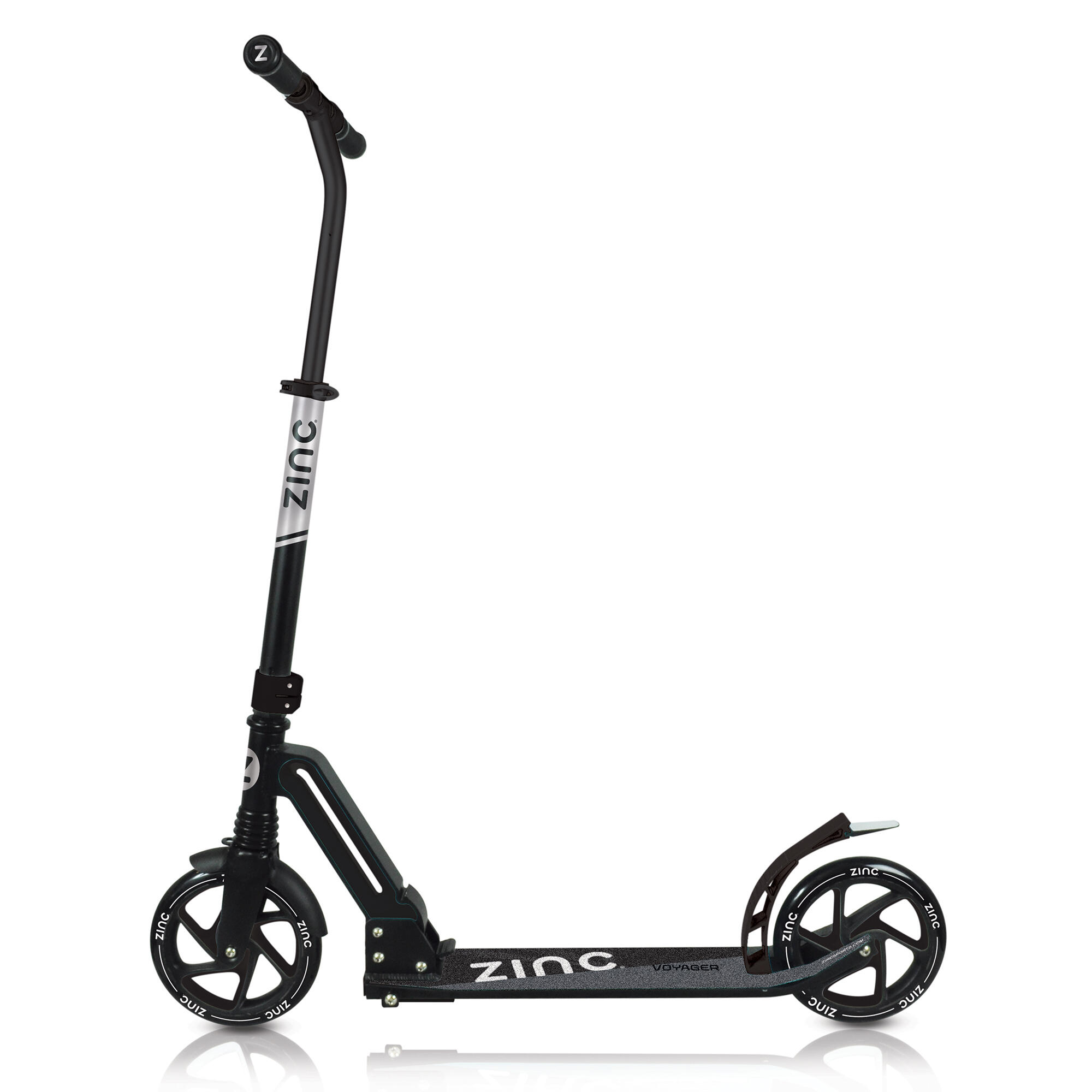 Zinc Voyager Big Wheel Folding Scooter - Black 2/5