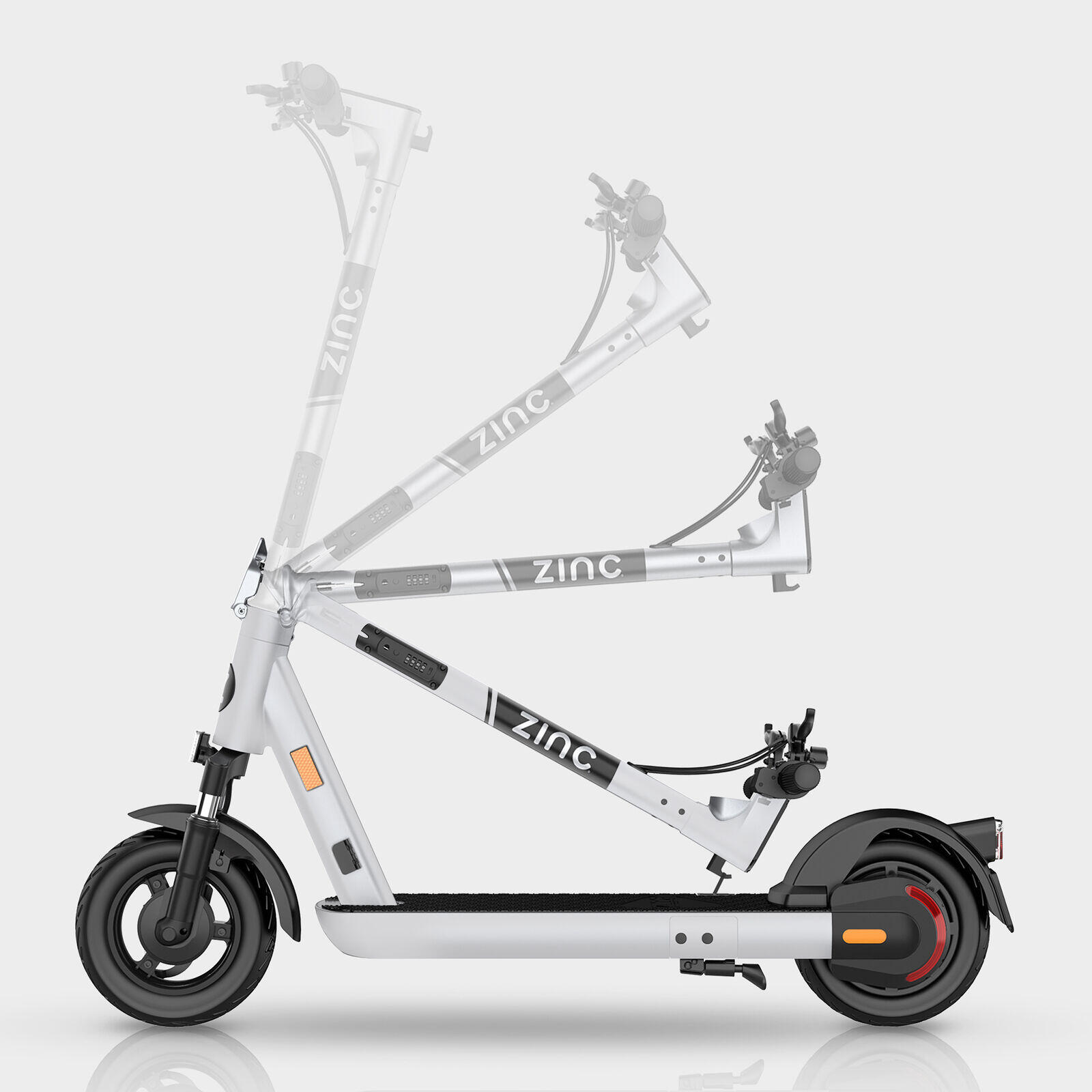 Zinc Folding Electric Velocity+ Scooter - Tempest Silver 3/5