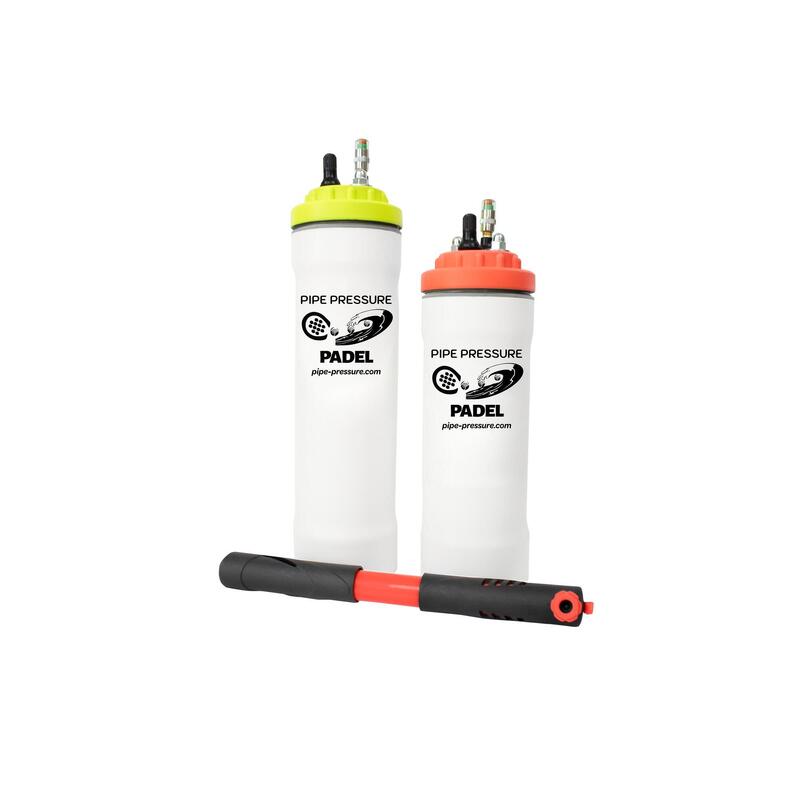 Pressurizzatore per padel e palline da tennis(3 palline con pompa)-colore rosso