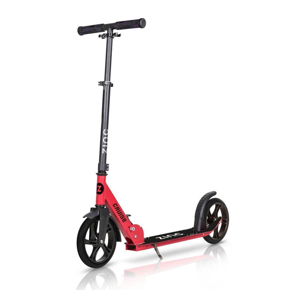 Zinc Cruise Big Wheeled Folding Scooter Red ZINC Decathlon