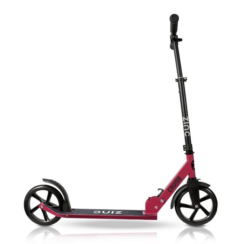 Zinc Cruise Big Wheeled Folding Scooter Red ZINC Decathlon