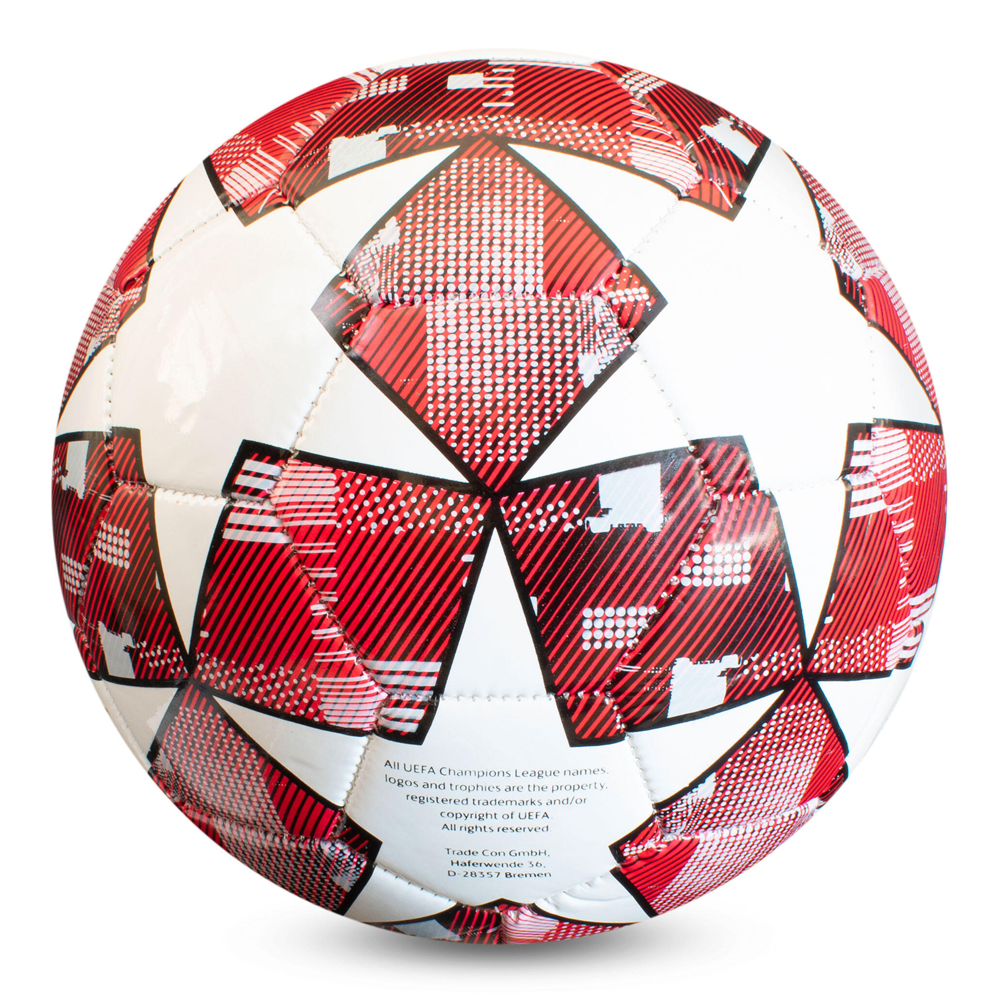 UCL Size 5 Star Ball - White/Red 4/4