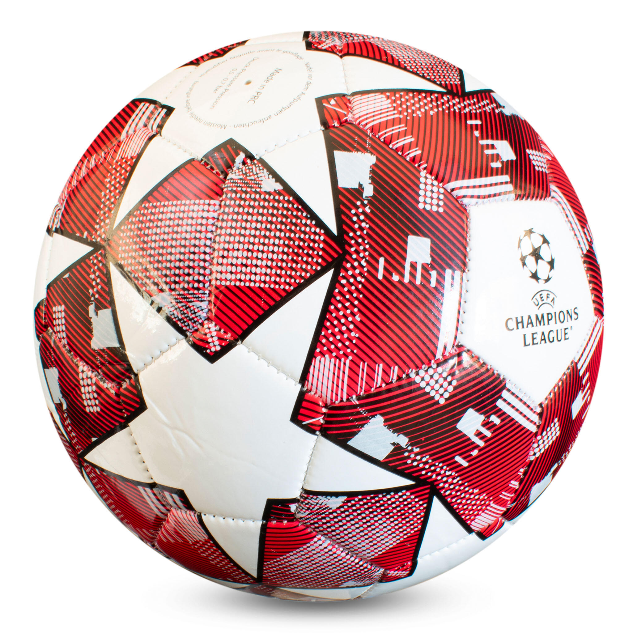 UCL Size 5 Star Ball - White/Red 3/4