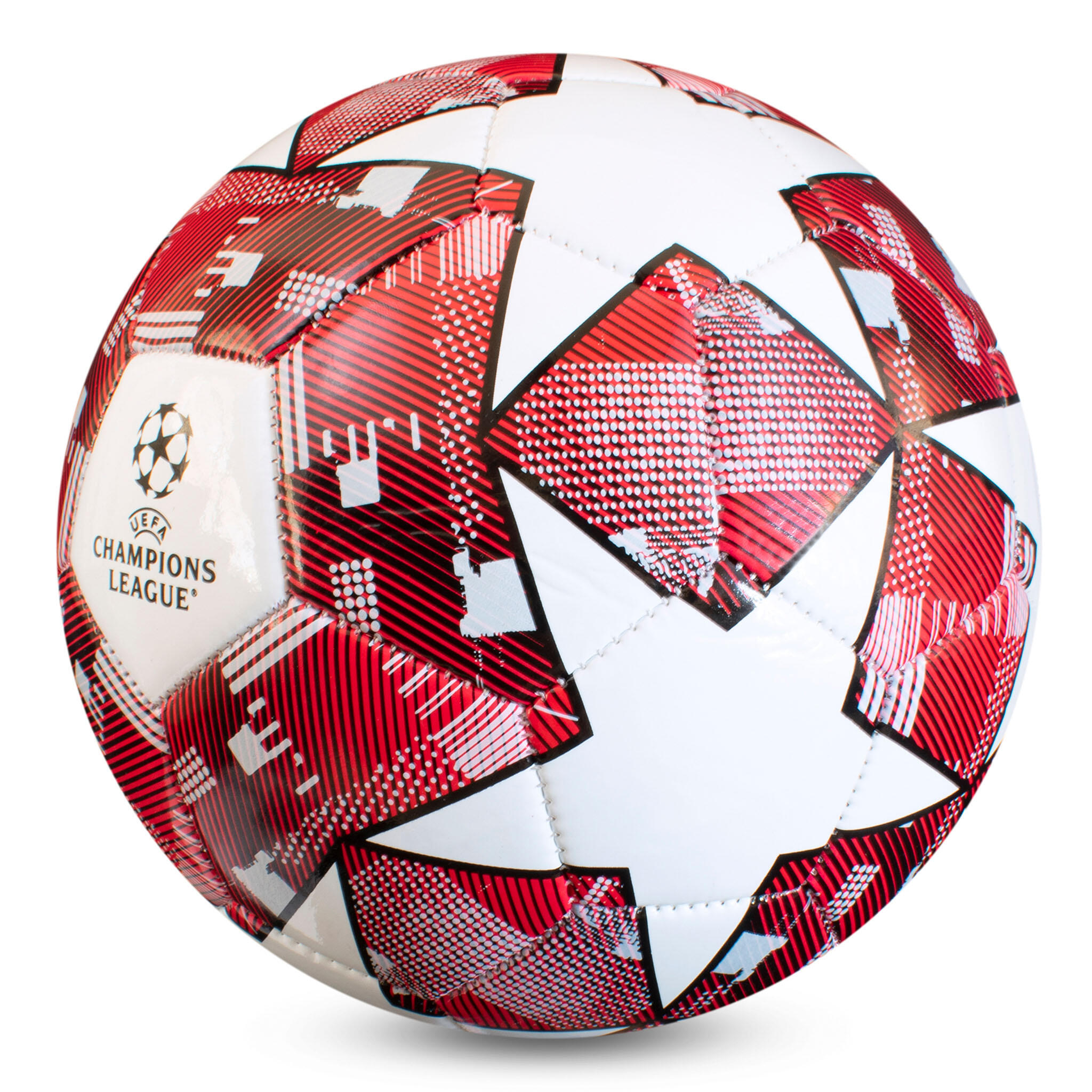 UCL Size 5 Star Ball - White/Red 2/4