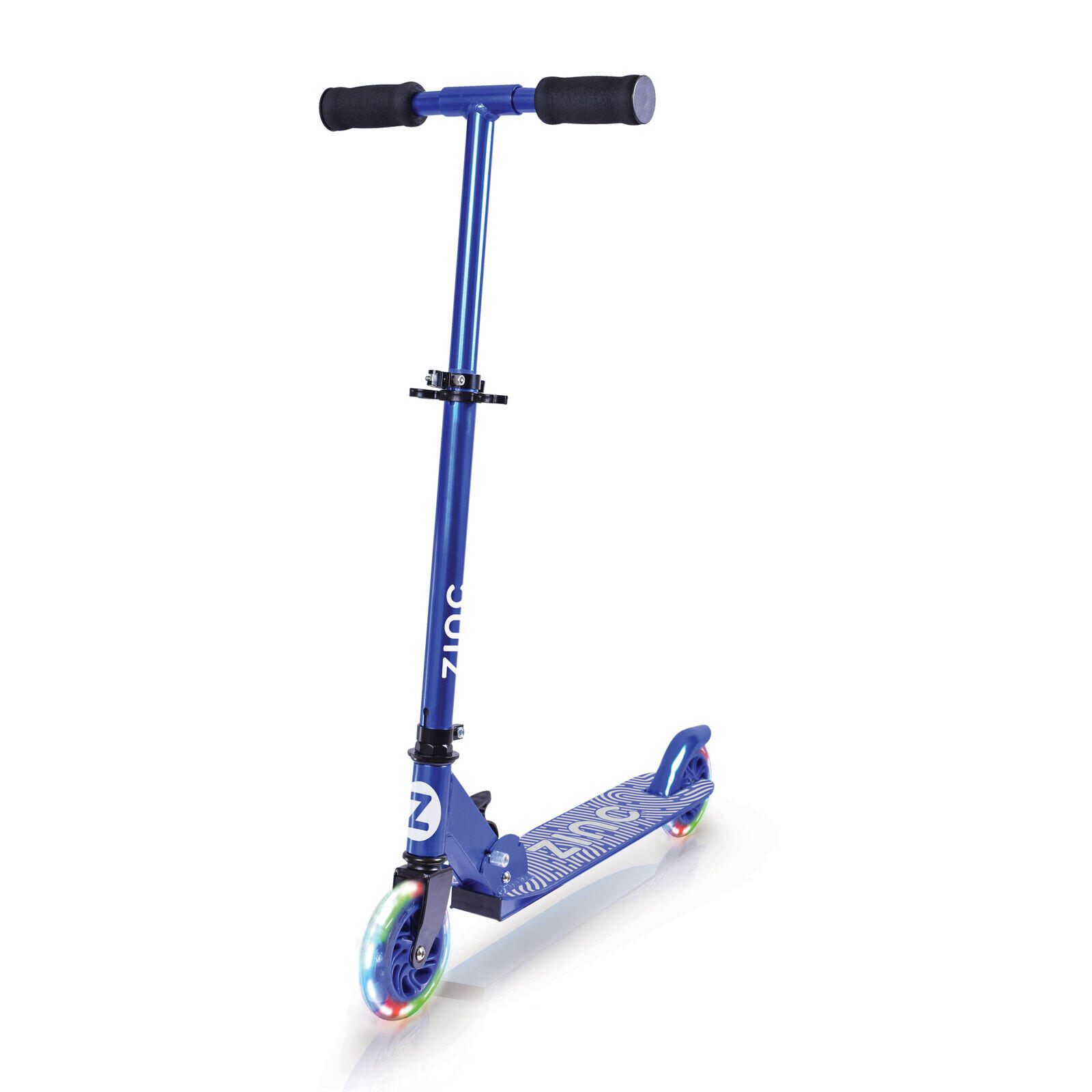 Zinc Two Wheeled Folding Light Up Identity Scooter - Blue 1/5