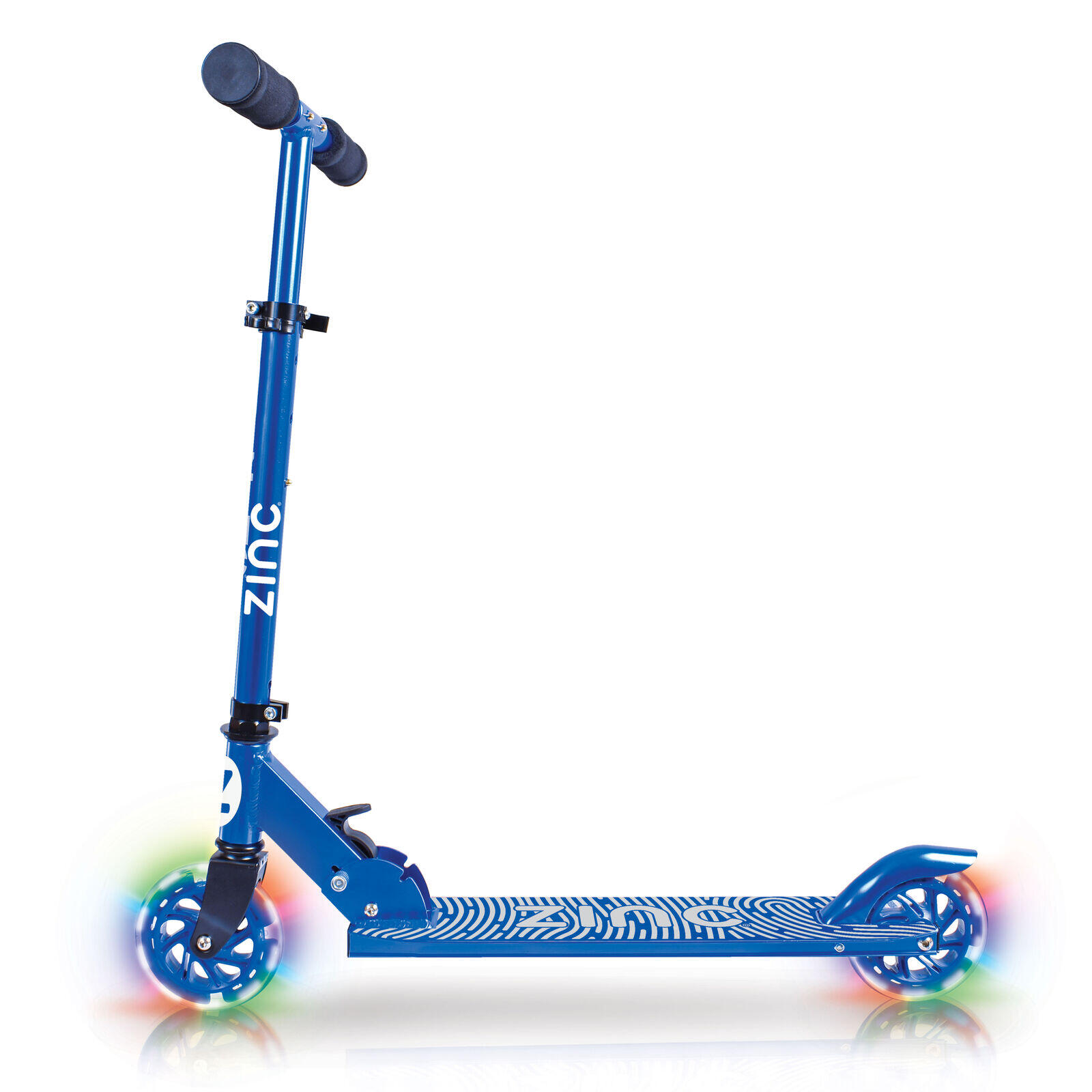 Zinc Two Wheeled Folding Light Up Identity Scooter - Blue 2/5