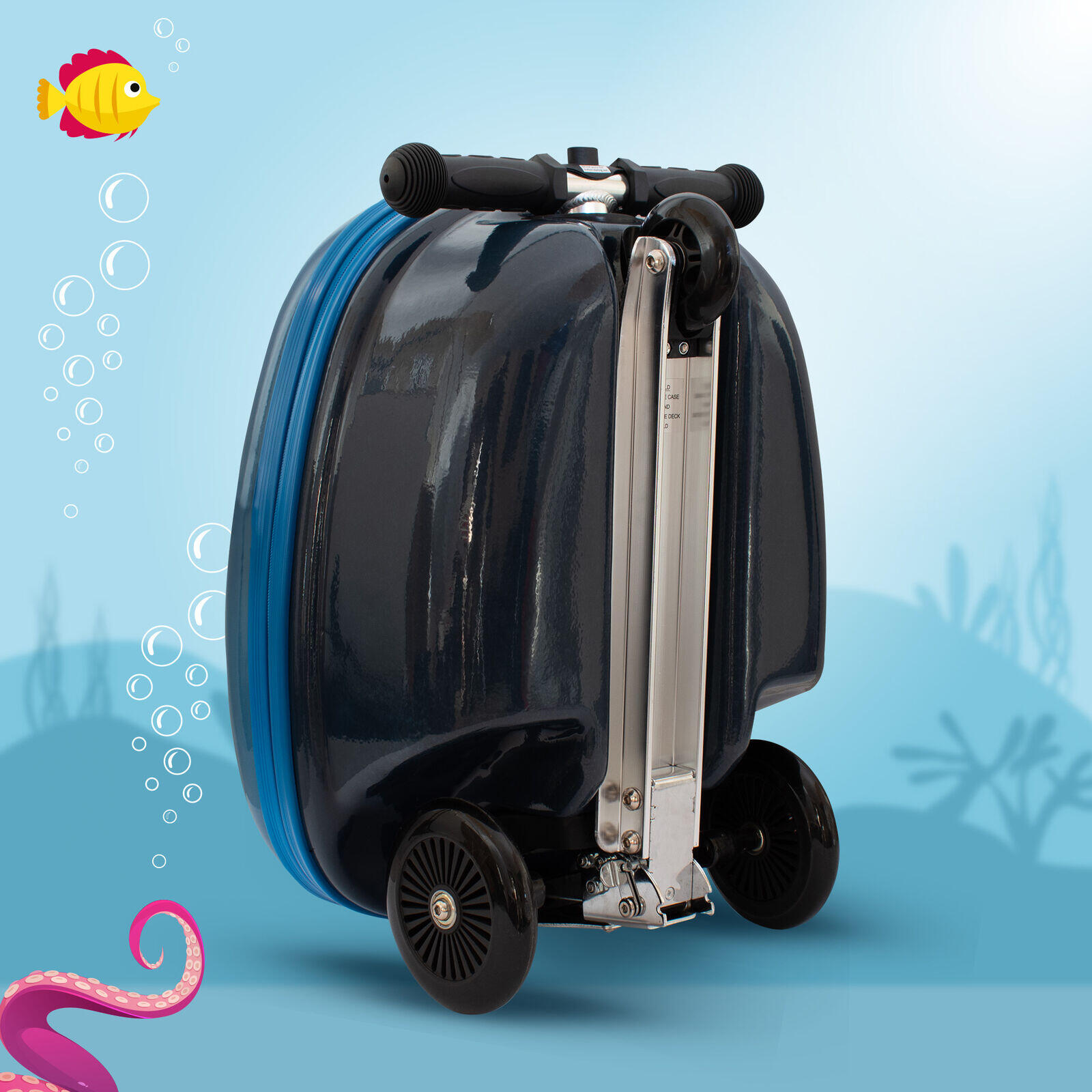 Flyte Midi 18 Inch Stormy the Shark Scooter Suitcase 3/8