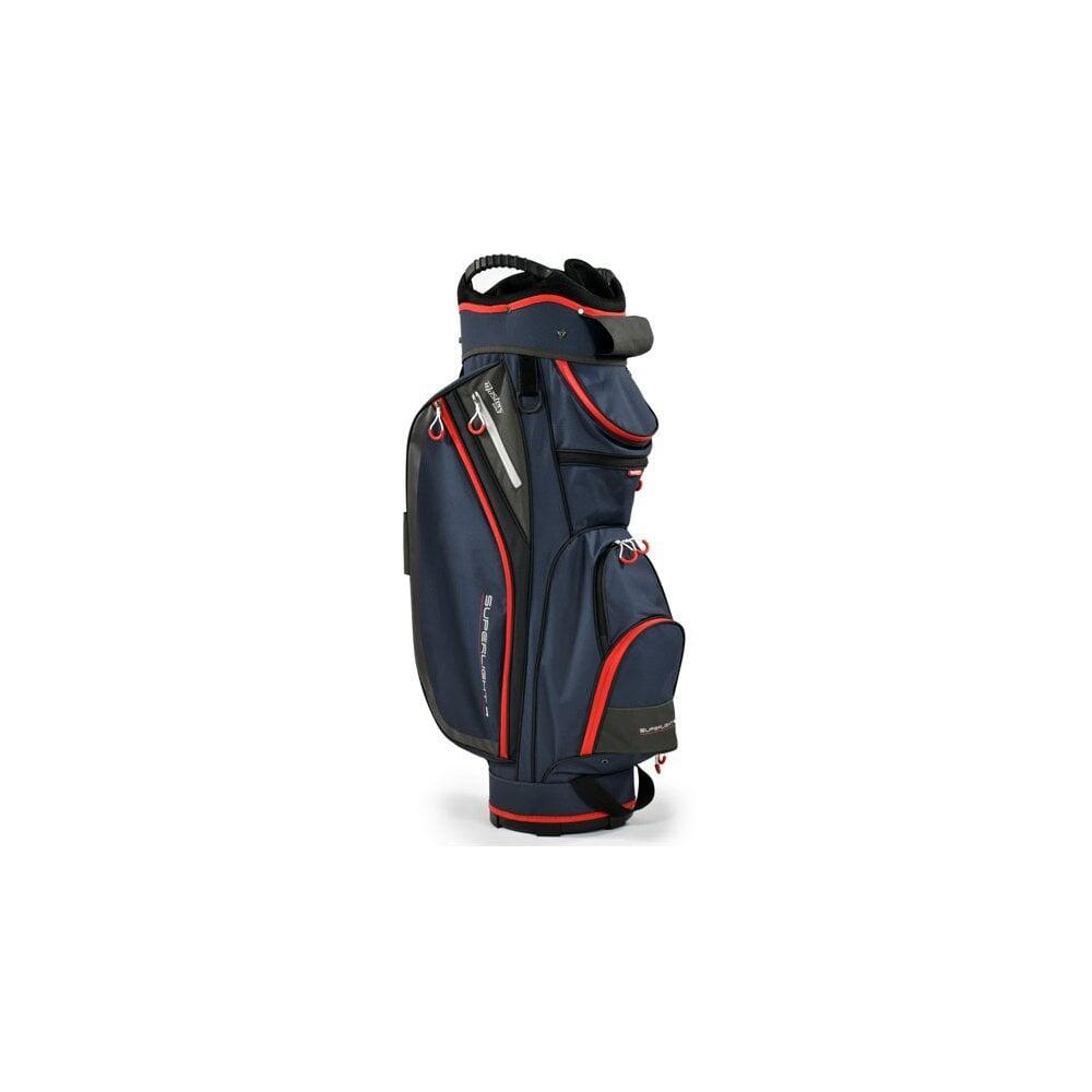 Masters Superlight 9 Cart Golf Bag - Navy/Red 1/2