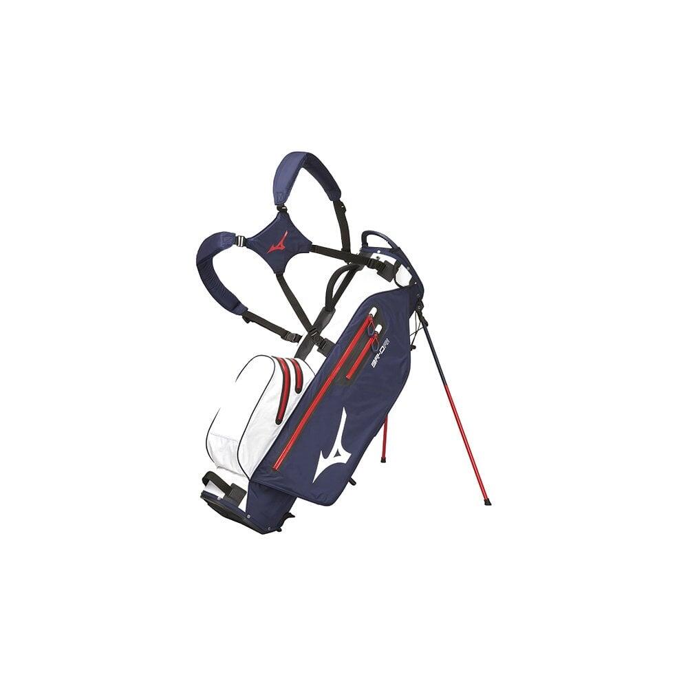 MIZUNO Mizuno BR-DRI Waterproof STAND Golf Bag - Navy/White