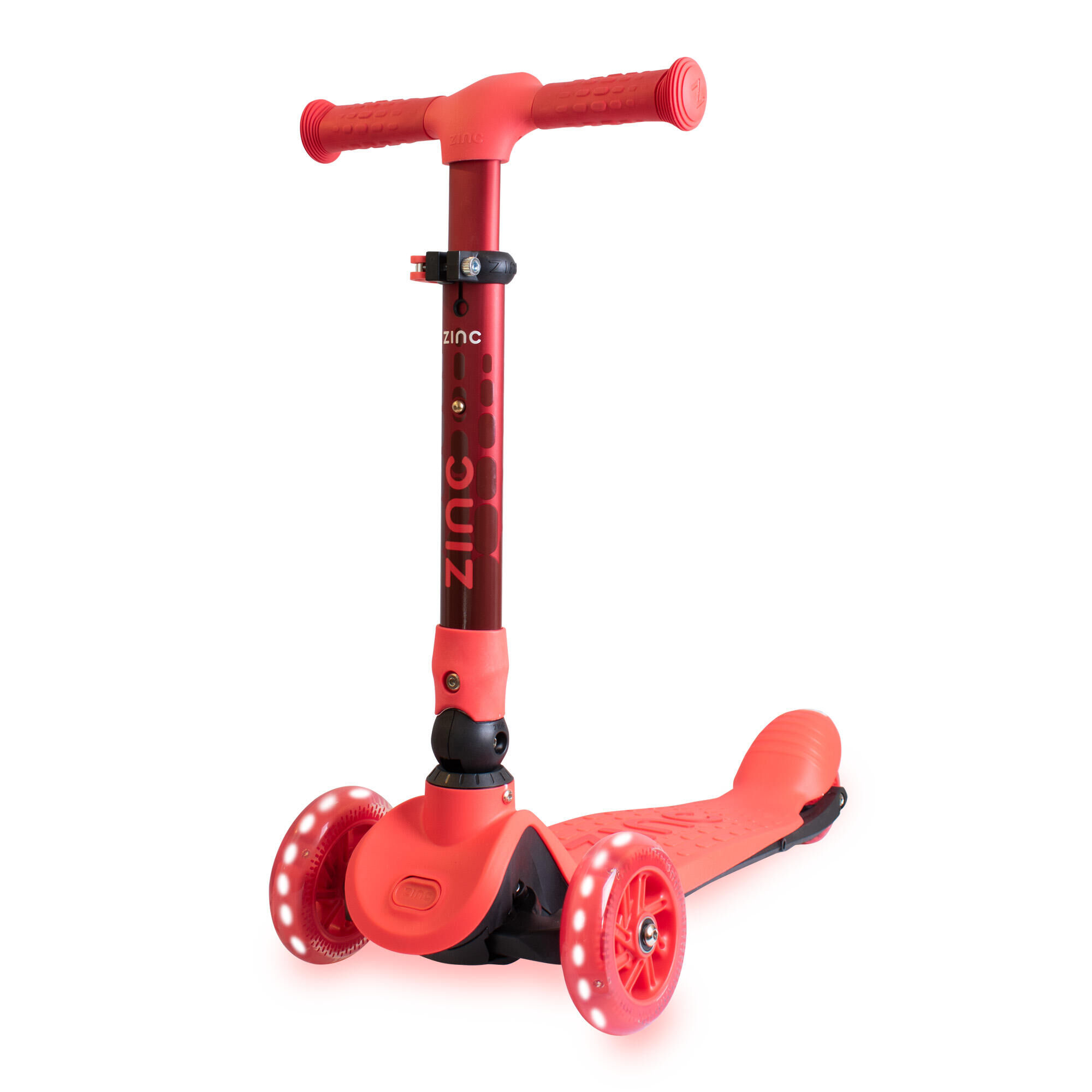 ZINC Zinc Flyte 3 Wheeled Folding Scooter Maple Red