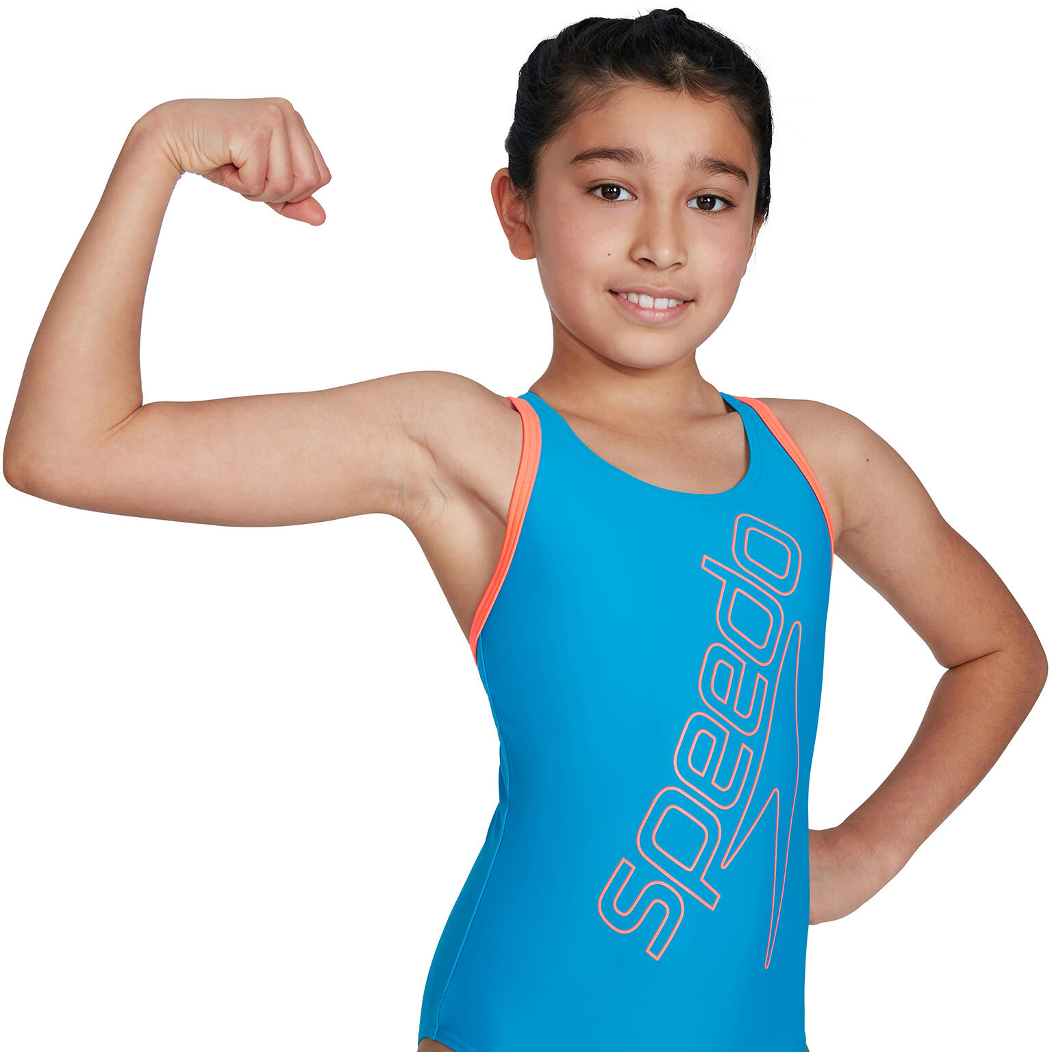 1-delig meisjes zwempak Speedo Boomstar Placem Flyback 3/5