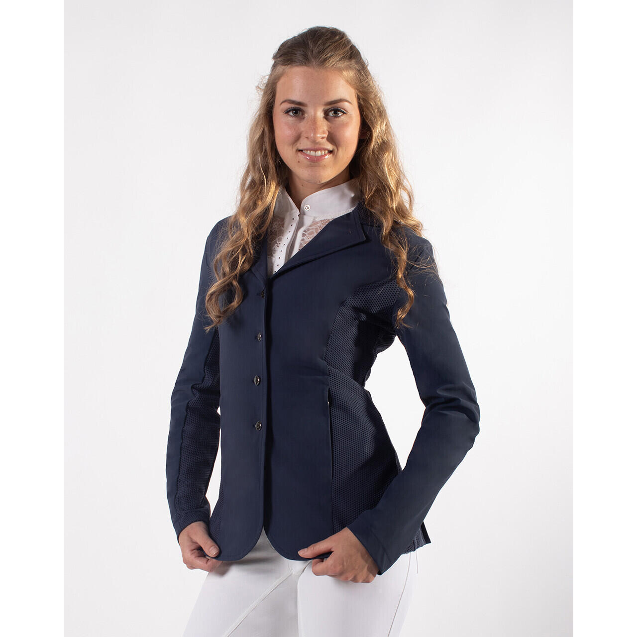 Qhp - Veste Équitation De Compétition Femme Qhp Novèn - Veste De Concours - Bleu - 42 M/l - Decathlon