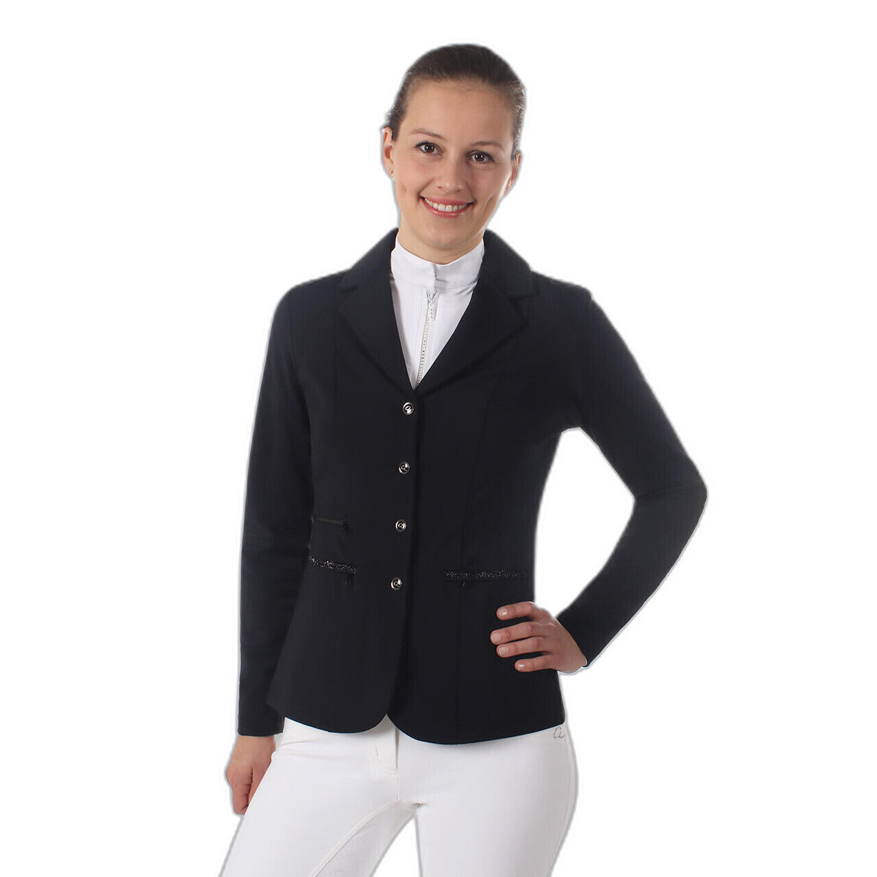 Qhp - Veste Équitation De Compétition Femme Qhp Juliet - Veste De Concours - Noir - 34 2xs - Decathlon