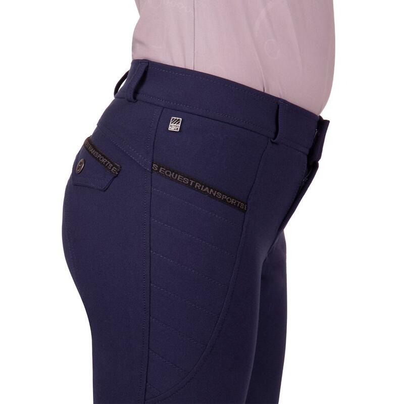 Pantalon équitation fille mid grip QHP Rylee