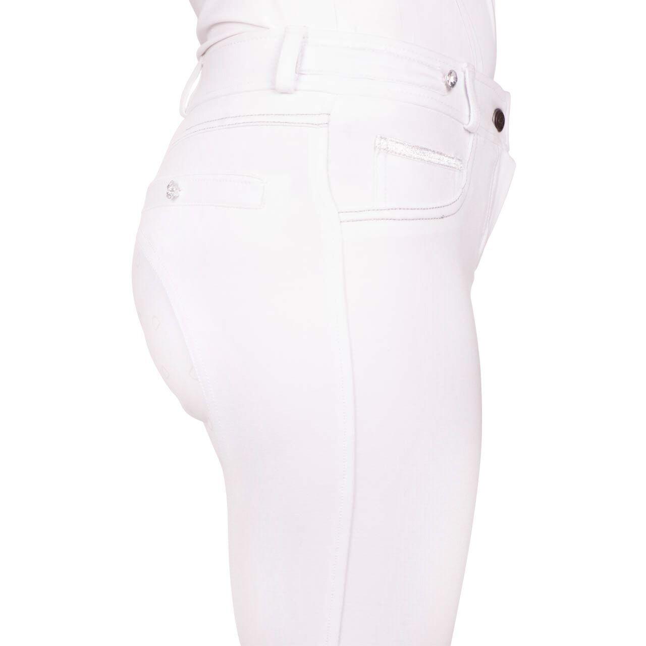 QHP Pantaloni da equitazione full grip da bambina Adalyn