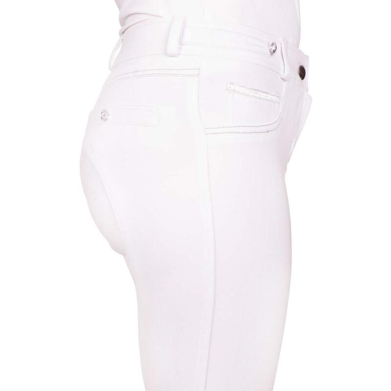 Pantalon équitation de concours fille full grip QHP Adalyn