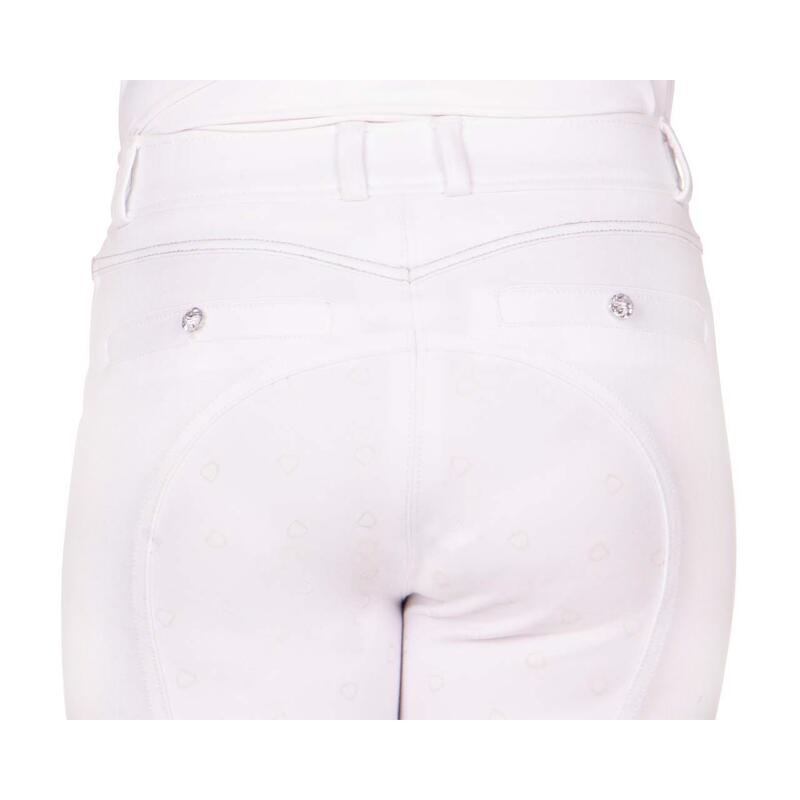 Pantaloni da equitazione full grip da bambina QHP Adalyn