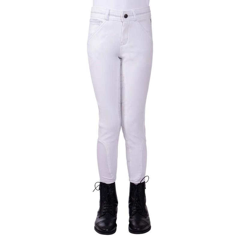 Pantaloni da equitazione full grip per bambina QHP Carrie Pantaloni da equitazione full grip per bambina QHP Carrie