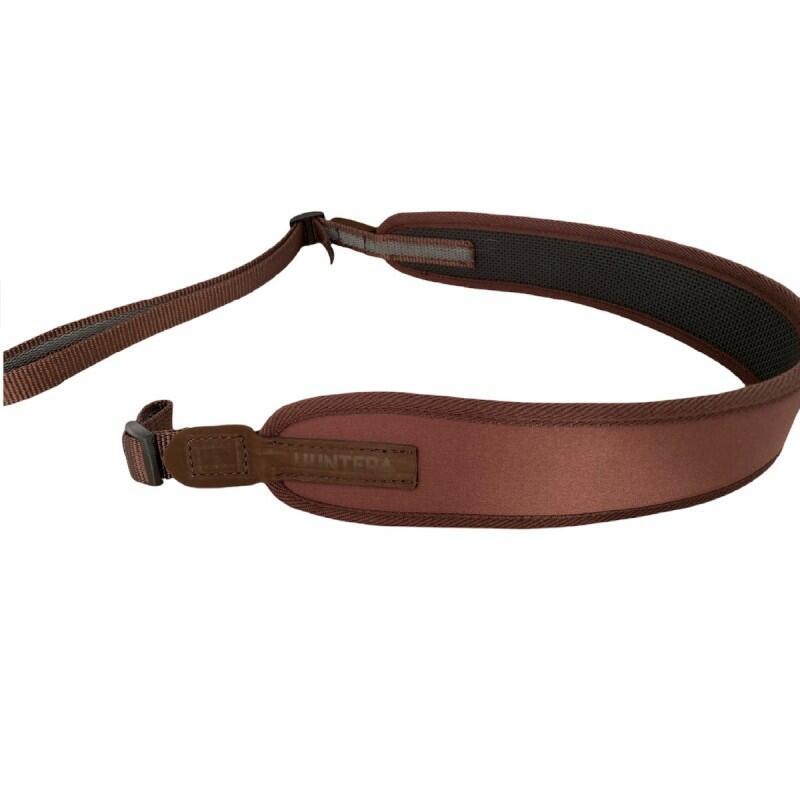 Sangle de fusil HUNTERA HDI101BR marron avec détails en daim – 5,5 x 79–110 cm 3/4