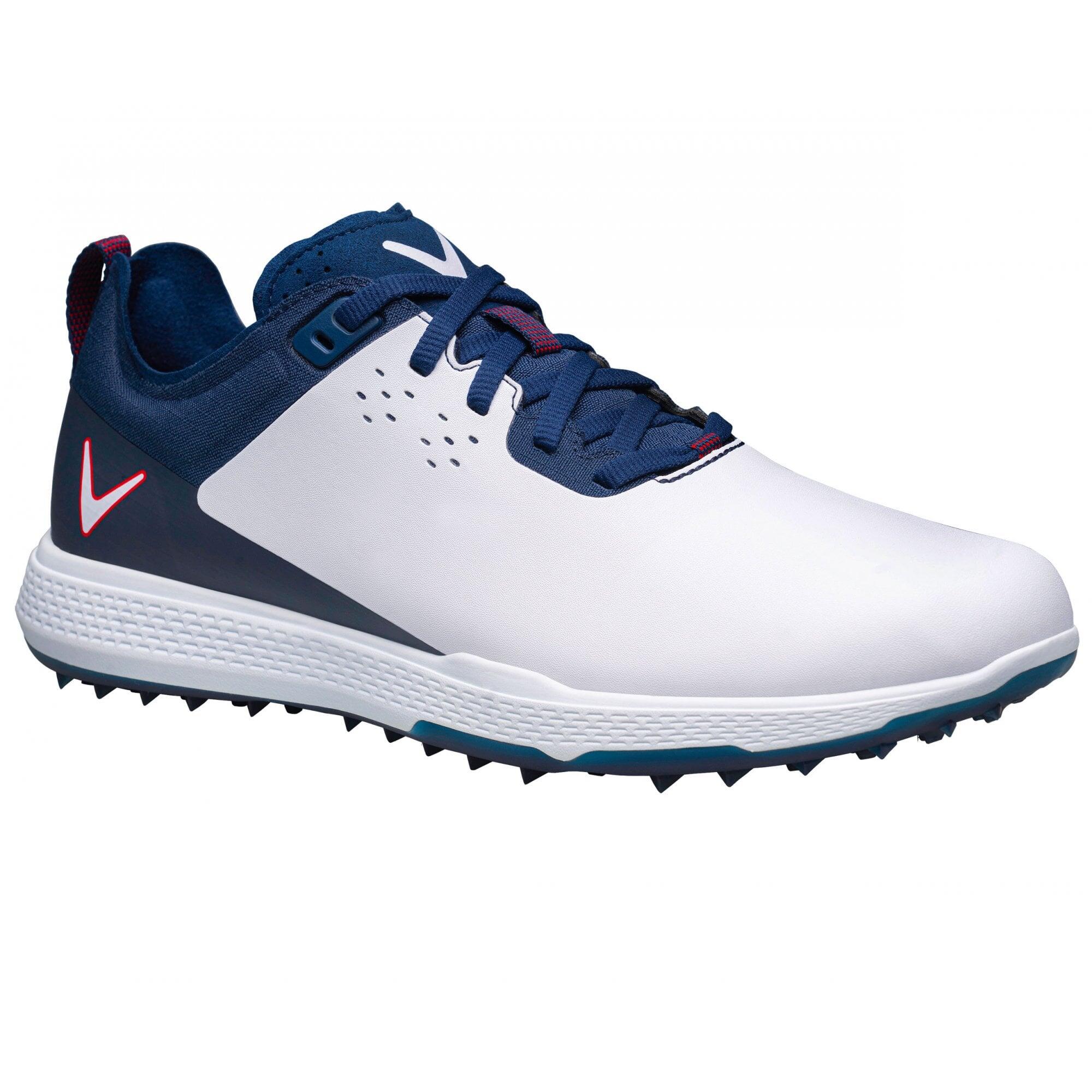 Callaway 2022 Mens NITRO PRO Golf Shoes WHITE/NAVY/RED 1/6