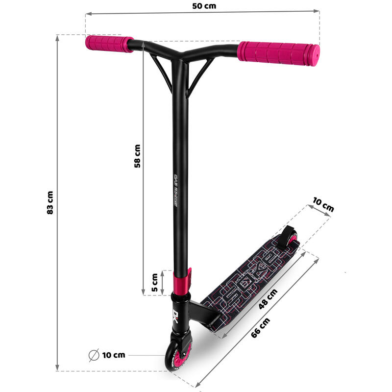 Monopattino freestyle adulto Evo, Rosa