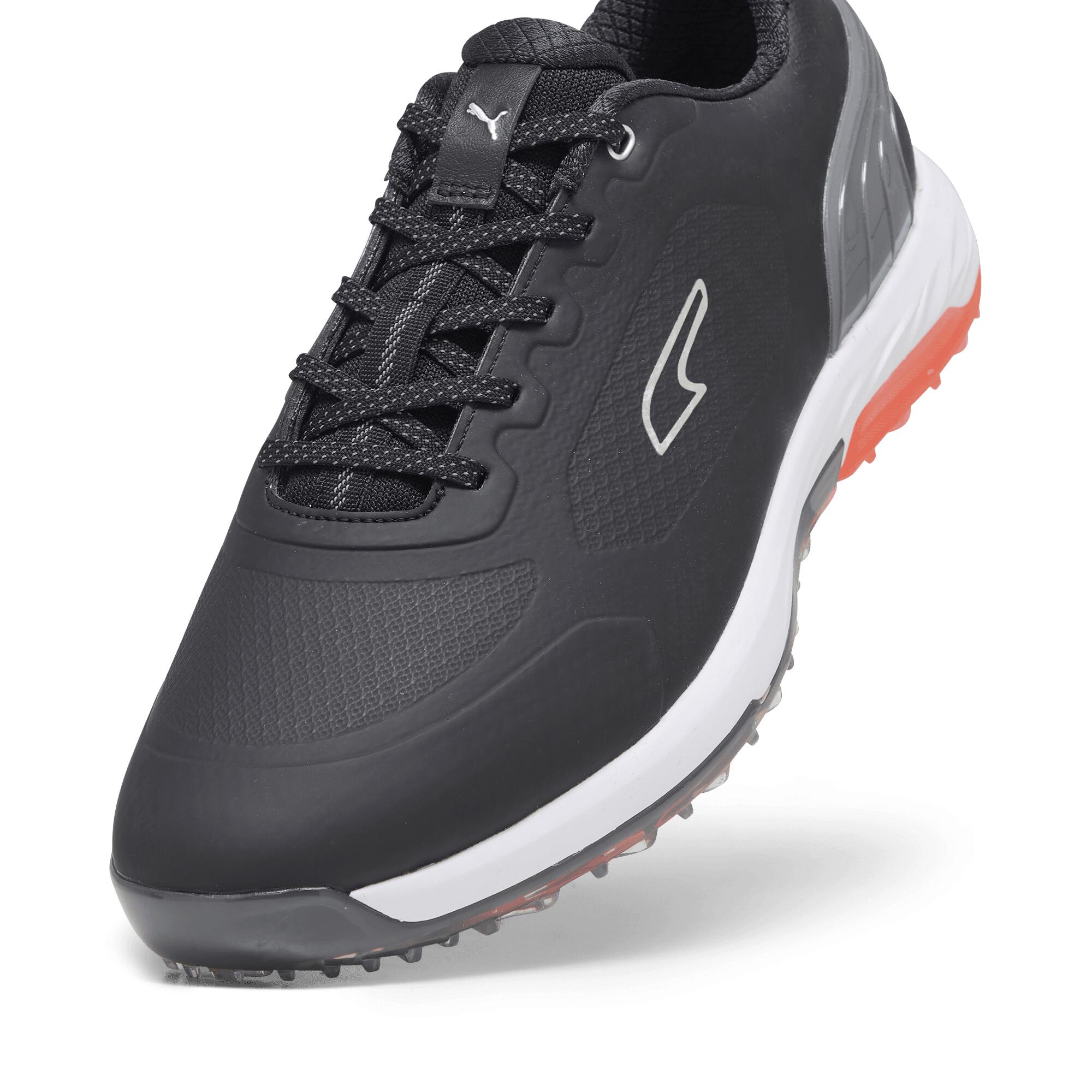 Puma Alphacat Nitro Golf Shoes Black/QUIET SHADE/Red 4/4