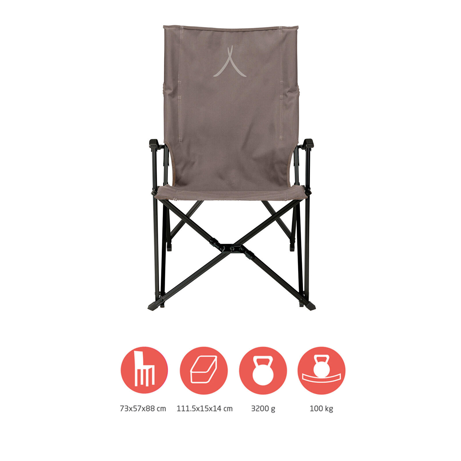 El Tovar Sedia pieghevole da Campeggio giardino Outdoor Bracciolo 100 kg 2/7