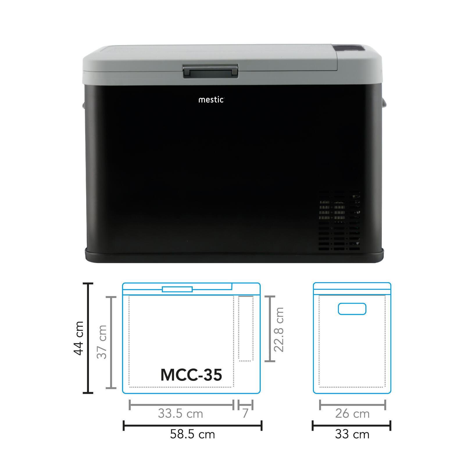 Mestic compressor cool box MCC-35 AC/DC UK. 35L 3/7