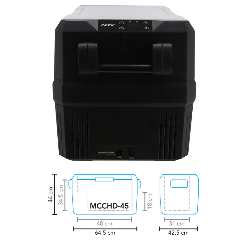 Glacière à compresseur MCCHD-45 L de voiture Camping AC/DC 12/24V 230V