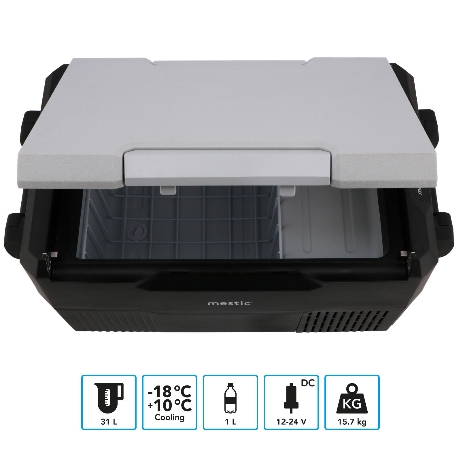 Glacière à compresseur MCCHD-33 L de voiture Camping AC/DC 12/24V 230V 3/7