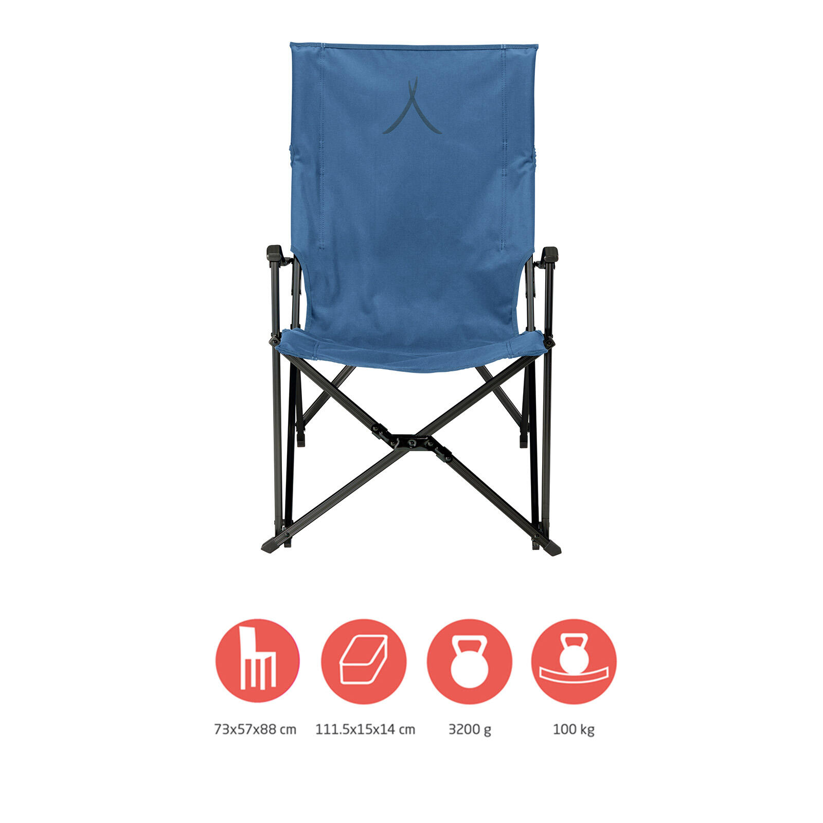 El Tovar Sedia pieghevole da Campeggio giardino Outdoor Bracciolo 100 kg 2/7