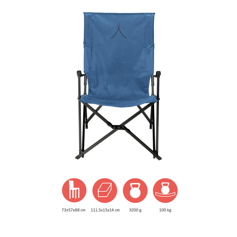 El Tovar Camping Chaise pliante Jardin Outdoor Accoudoirs 100 kg