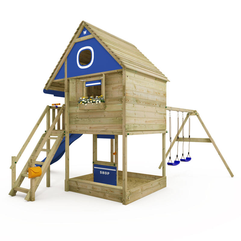 Cabane enfant sur pilotis Smart RiverHouse bleu