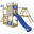 Spielturm Klettergerüst DragonFlyer mit Schaukel & blauer Rutsche WICKEY