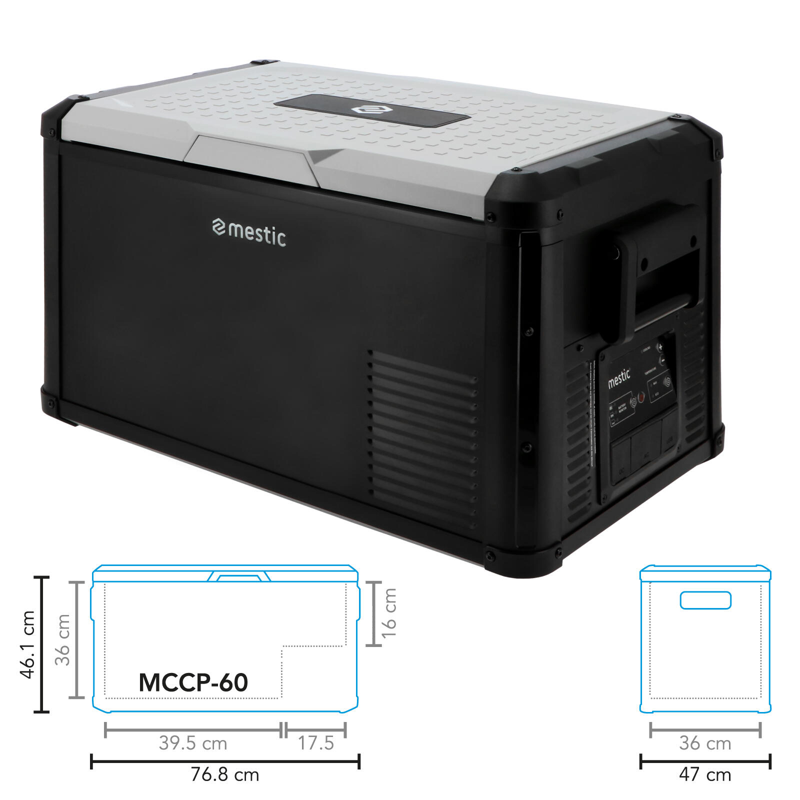 Mestic compressor cool box MCCP-60 AC/DC UK. 60L 3/7