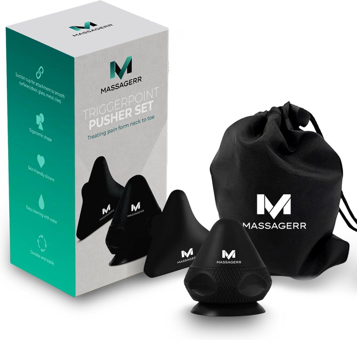 MASSAGERR Triggerpoint Pusher Set - Massage voor Triggerpoints met Zuignap