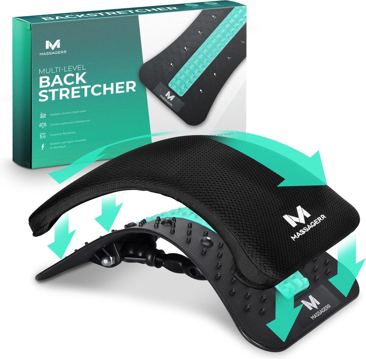 MASSAGERR Backstretcher - Rugstretcher – Inclusief Comfortabel Kussen – Stretch Je Rug