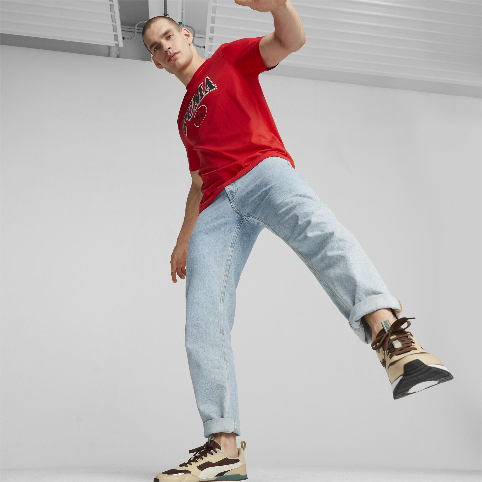 T-Shirt Homem Puma Squad Vermelho 4/5