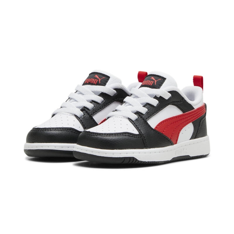 Sneaker Rebound V6 Lo per bimbi ai primi passi PUMA White For All Time Red Black