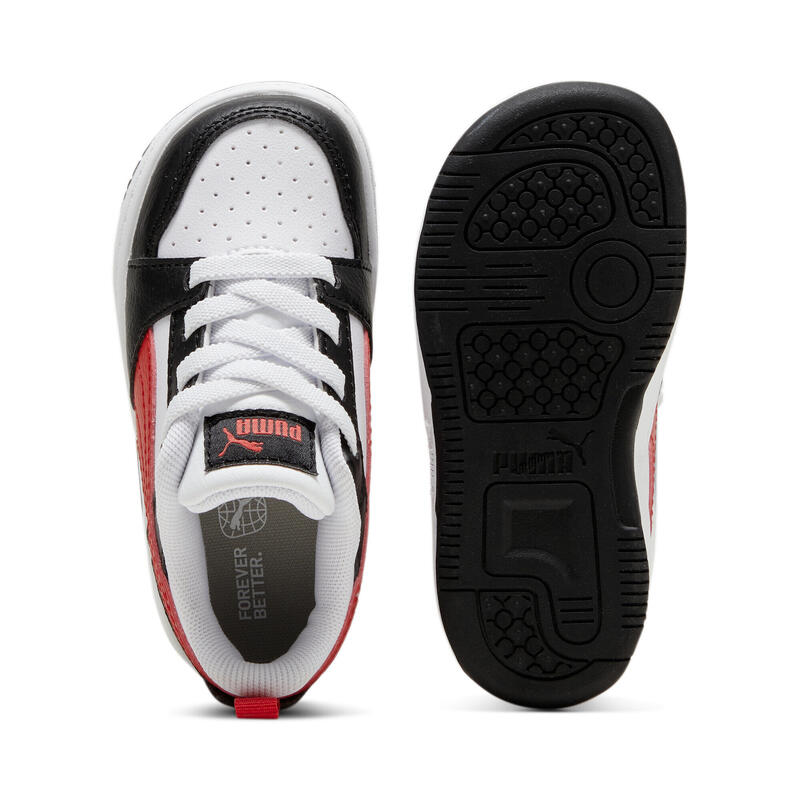 Sneaker Rebound V6 Lo per bimbi ai primi passi PUMA White For All Time Red Black