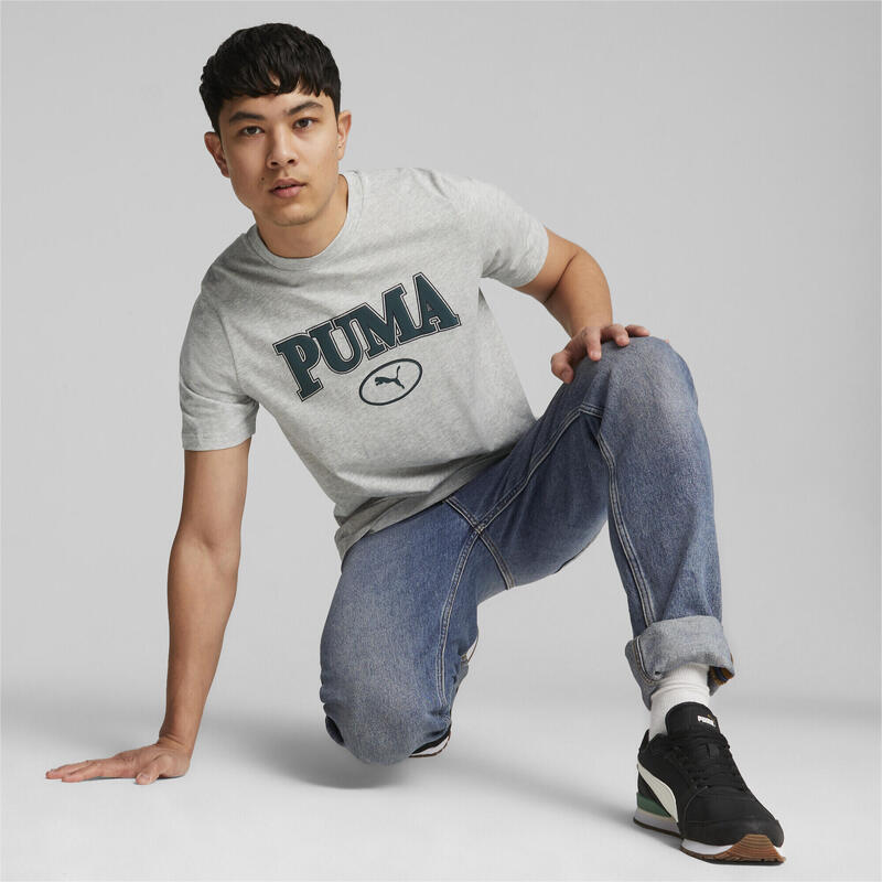 T-Shirt PUMA SQUAD para homem em tons de cinzento claro