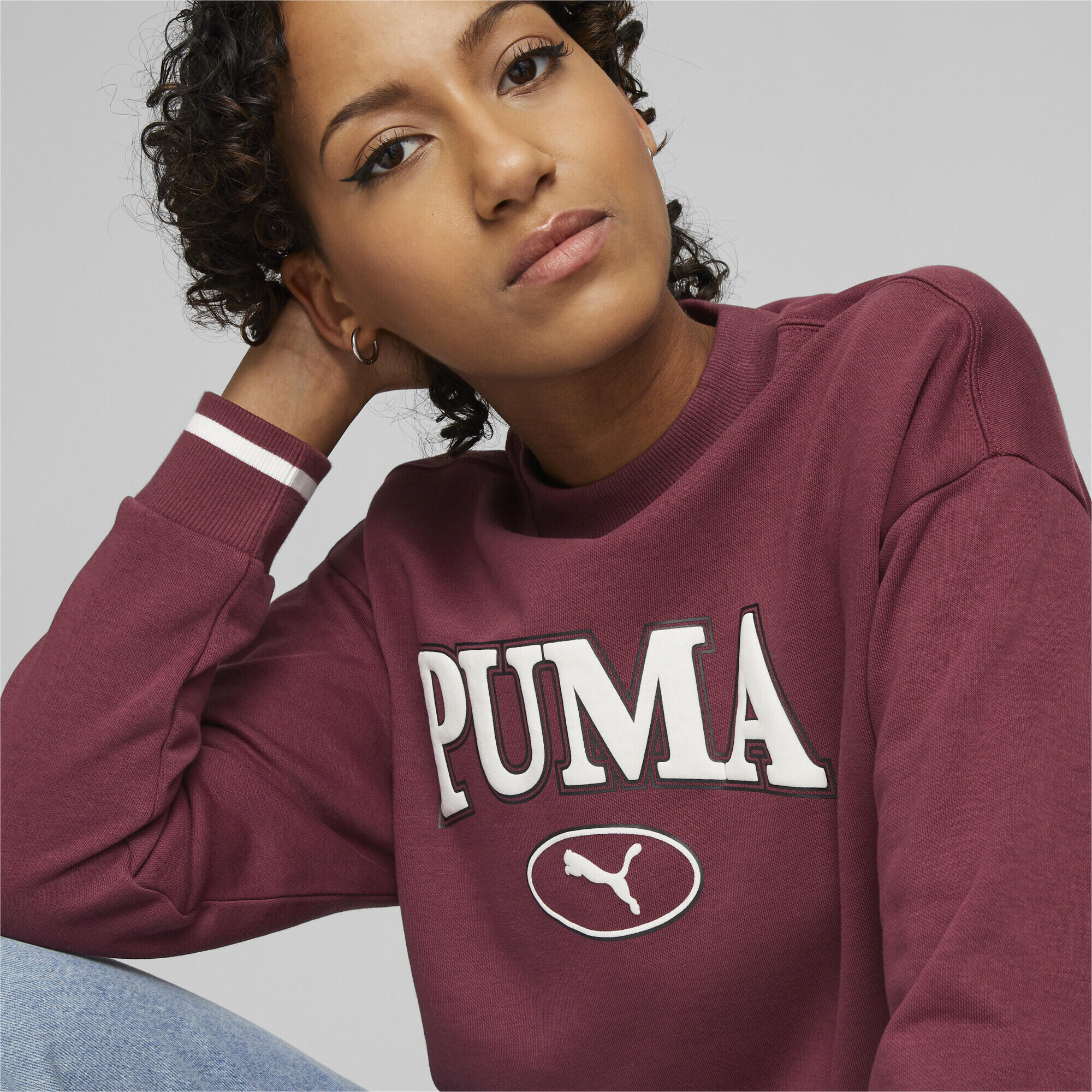 Sweat PUMA SQUAD Femme PUMA Dark Jasper Red 5/7