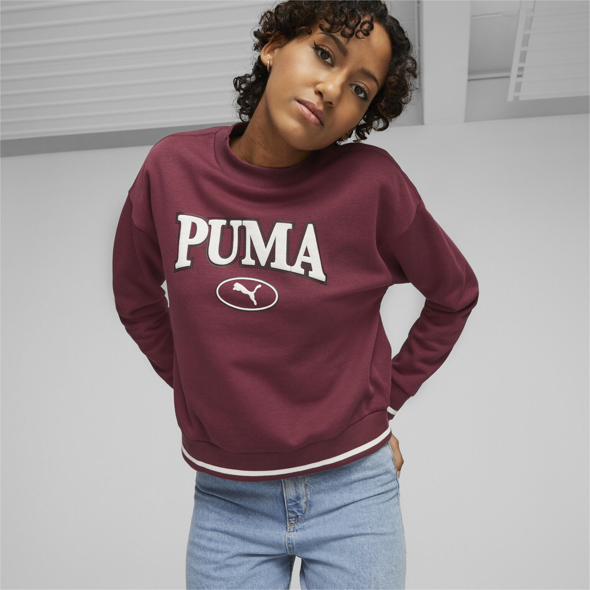 Sweat PUMA SQUAD Femme PUMA Dark Jasper Red 2/7