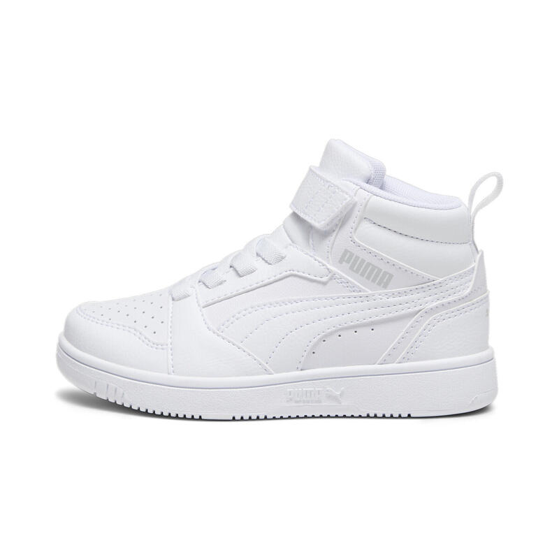 Sneakers Rebound V6 Mid da bambini PUMA White Cool Light Gray