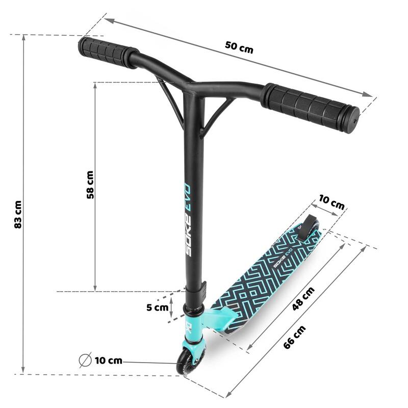 Patinete freestyle adulto Soke Evo turquesa