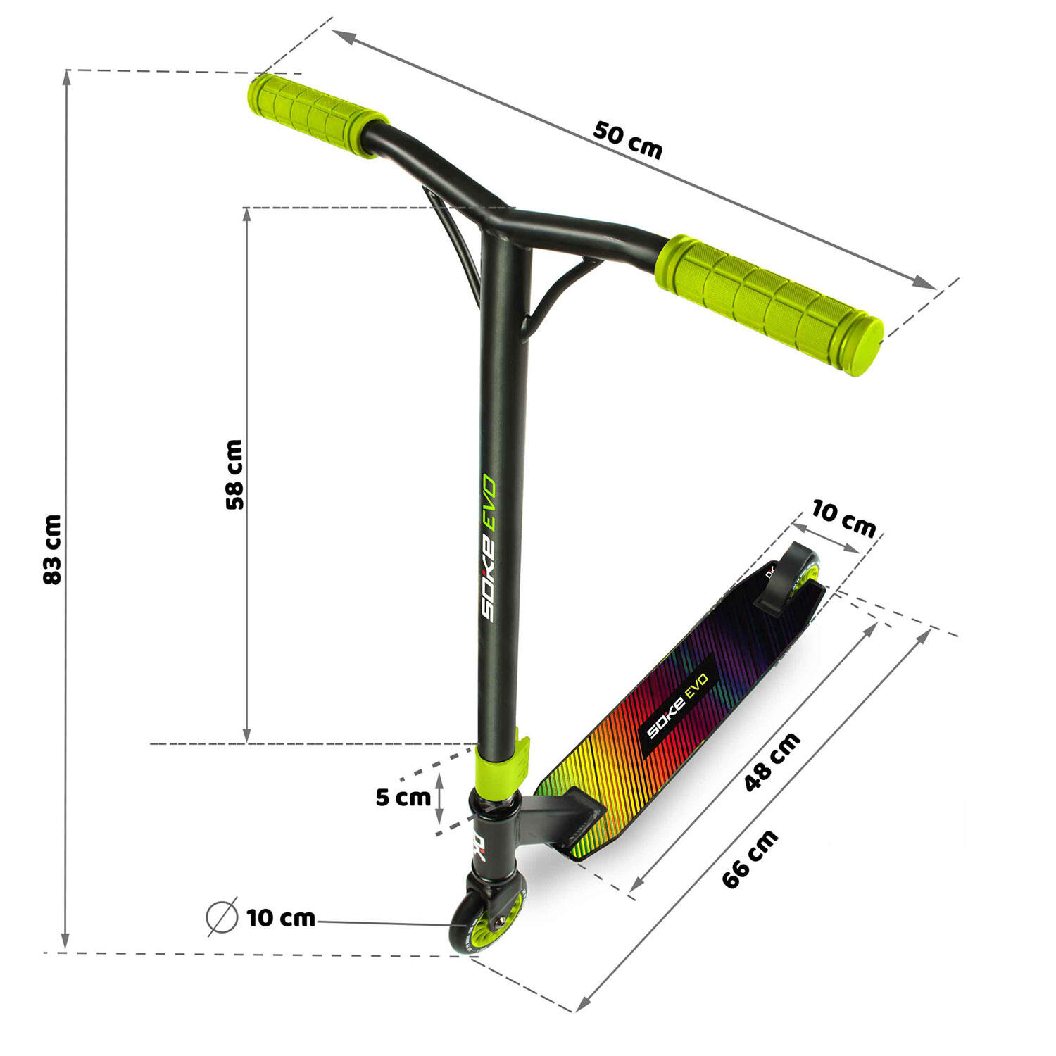 Trotinete freestyle adulto Soke Evo Verde 7/7